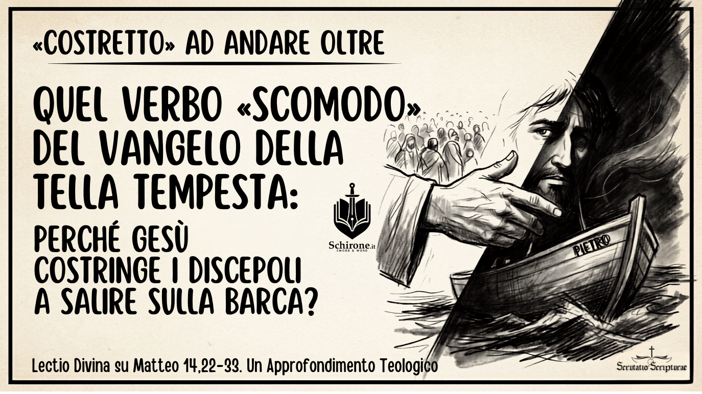 Gesù costringere a salire in barca